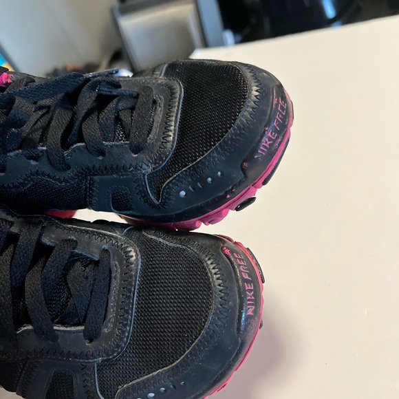 Nike Waffle 5.0 black and pink running sneakers shoes - Picture 6 of 11